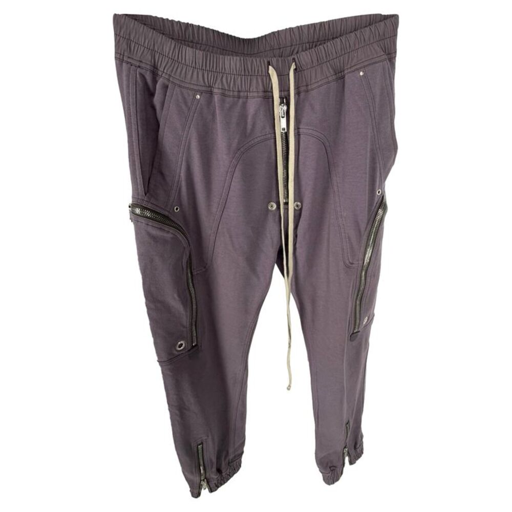 Rick Owens Bauhaus Tapered Jersey Sweatpants in Purple Cotton